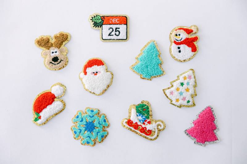 Chenille Weihnachtliche Aufnäher | Urlaub Tannenbaum Nikolaus Kids Diy Weihnachtspatch von DaisyScottDesigns