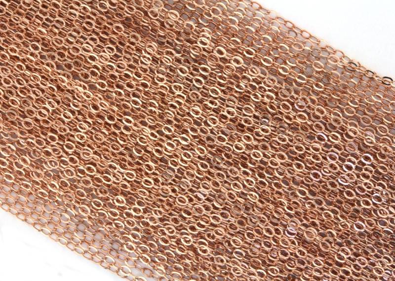 Best Preis -50 Stück - 16 Zoll Fertig 14K Rose Gold-Filled 1, 2 Mm Kabelkette 7, 20 Stück von DaisyTreasures