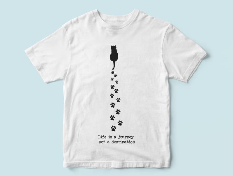 Das Leben Ist Eine Reise, Kein Ziel, Lebenssinn, Katze Und Philosophie, T-Shirt Für Katzenliebhaber - Männer Frauen Das Leben Ist Eine Reise, Kein Ziel, Lebenssinn, Katze Und Philosophie, T-Shirt Für Katzenliebhaber - Männer Frauen von DaisyinDecember