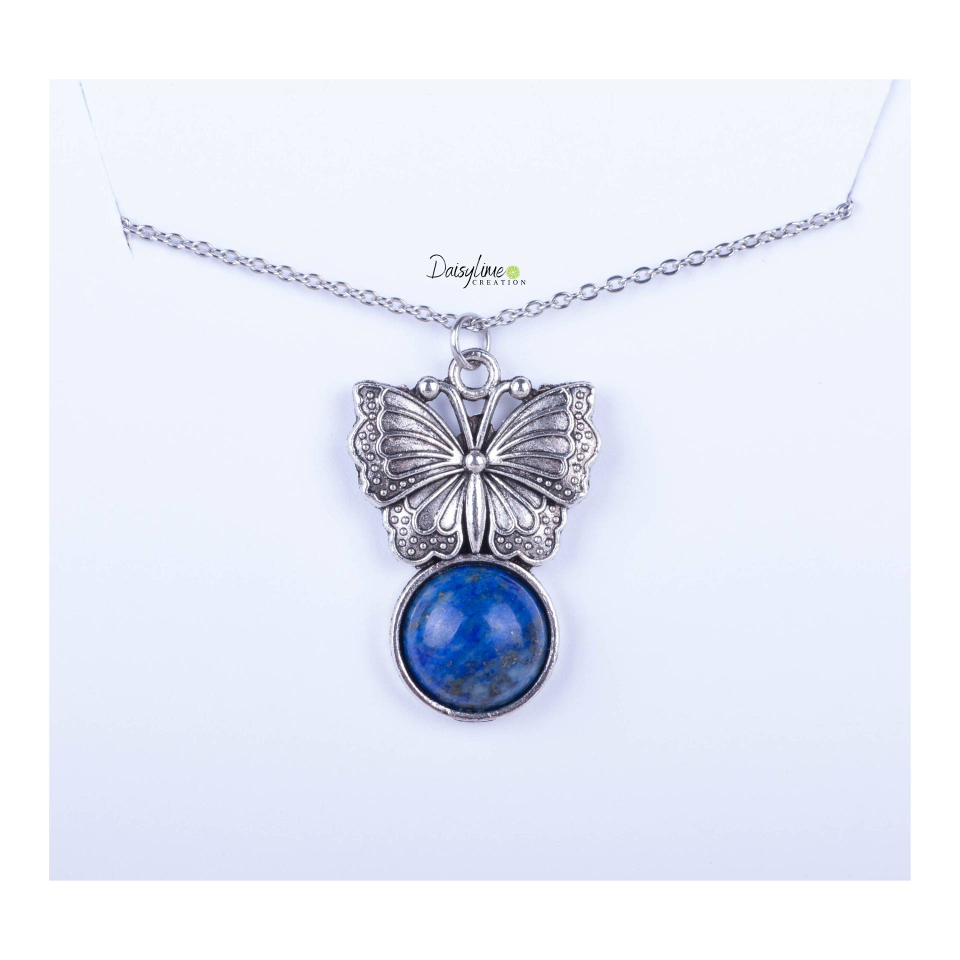 Lapis Lazuli Schmetterling Halskette Anhänger Geschenk Für Sie von DaisylimeCreation