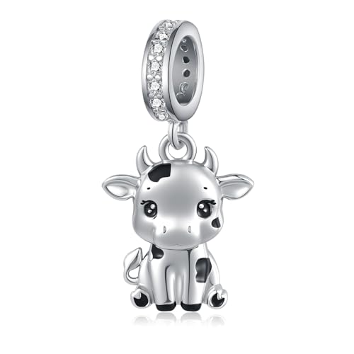Daixiya Kuh-Charm, 925er Sterlingsilber, Armband-Anhänger für Kuh-liebende Frauen von Daixiya