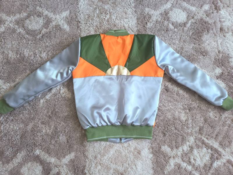 The Sun Is Rising Vintage Inspirierte Silber Satin 70Er Jahre Bomber Jacke von DaizyPlanet