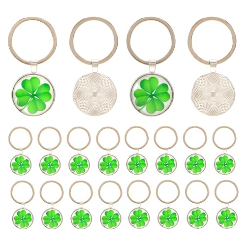 Dajidafu 20 Stück Schlüsselanhänger Glücksbringer, Schlüsselanhänger Kleeblatt glücksbringer Schule Anhänger Glücksbringer Glücksanhänger Kleeblatt Anhänger für Freunde, Familie und Kollegen(20) von Dajidafu