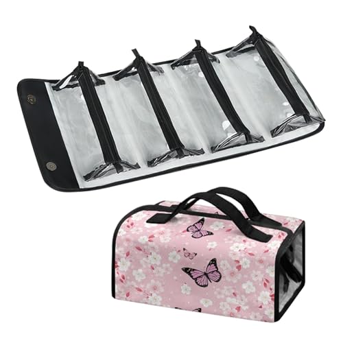 4 in 1 Kosmetiktasche Damen Große Kulturtasche Kosmetiktasche Faltbare Reisetasche Abnehmbare Make-up-Tasche Organizer Wasserdicht von Dajingkj