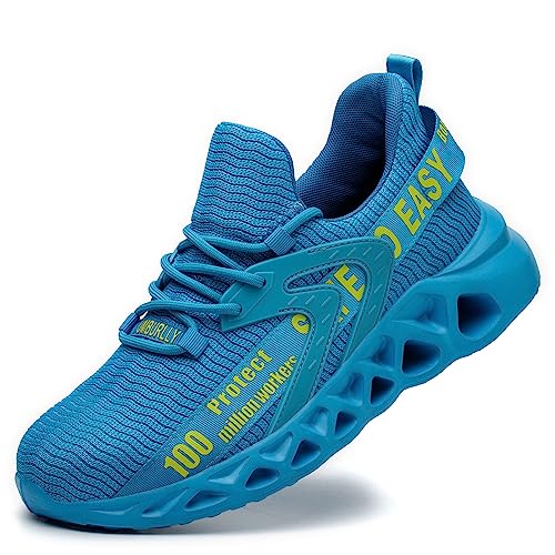 Dajingkj Arbeitsschuhe Damen Sicherheitsschuhe Leicht Aufprall- und Pannensichere Stahlkappe Turnschuhe für Frauen rutschfeste Wanderschuhe Stahlkappenschuhe von Dajingkj