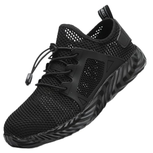 Dajingkj Arbeitsschuhe Herren Sommer Damen Sicherheitsschuhe mit Stahlkappe Turnschuhe Leicht Atmungsaktiv Mesh Schlagfeste und Durchtrittsichere Stahlkappenschuhe von Dajingkj