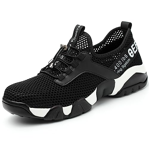 Dajingkj Arbeitsschuhe Herren Sommer Sicherheitsschuhe Damen Leicht Stahlkappe Schuhe für Männer Turnschuhe Atmungsaktiv Mesh Industrie BAU Pannenschutz Stahlkappenschuhe von Dajingkj