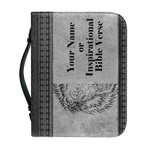 Dajingkj Benutzerdefinierte Bibelhülle Mit Reißverschluss Herren Damen Personalisierte Bible Covers Leder Bibelhülle Klein Bibeltasche Bibel Buchumschlag Tasche Bibel Buch Kirche Henkeltaschen von Dajingkj