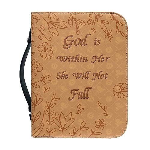 Dajingkj Bibelhülle Damen Herren Bible Covers Mit Reißverschluss für Frauen Personalisierte Leder Bibelhülle XL Groß Bibeltasche Bibel Buchumschlag Tasche Bibel Buch Kirche Henkeltaschen von Dajingkj