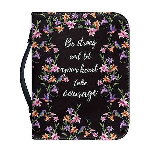 Dajingkj Bibelhülle Mit Reißverschluss Damen Bible Covers für Mädchen Blumen Leder Bibelhülle Klein Bibeltasche Bibel Buchumschlag Tasche Bibel Buch Kirche Henkeltaschen von Dajingkj