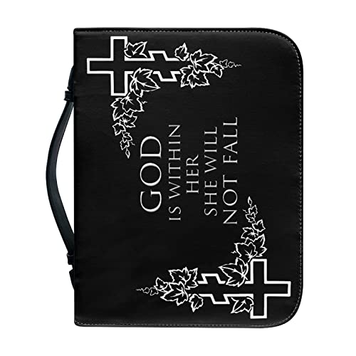 Dajingkj Bibelhülle Mit Reißverschluss Herren Damen Personalisierte Bible Covers Leder Bibelhülle Klein Bibeltasche Bibel Buchumschlag Tasche Bibel Buch Kirche Henkeltaschen von Dajingkj