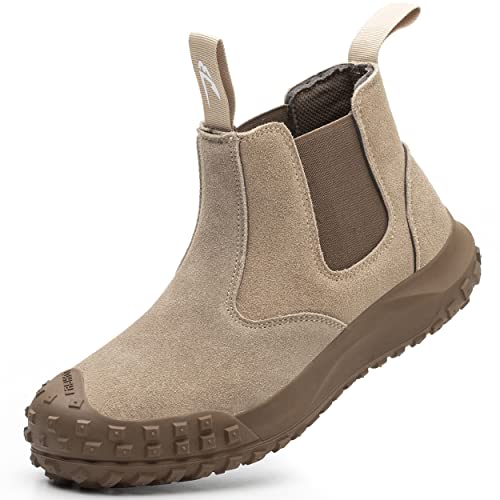 Dajingkj Chelsea Boots Herren Arbeitsschuhe Damen Schweißerschuhe Schlag und stichfeste Chelsea Stiefel Wasserdicht Slip-on Safety Boots for Schweißer von Dajingkj