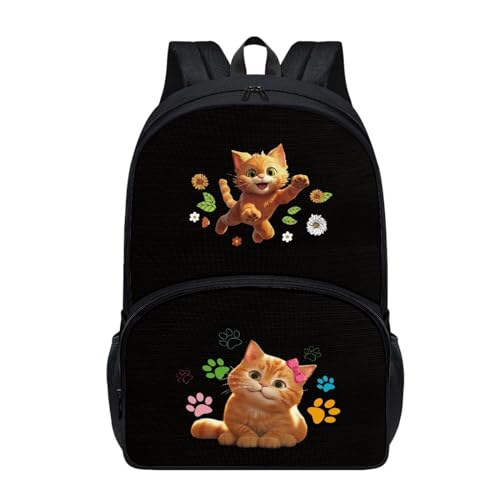 Dajingkj Rucksack für Jungen Büchertasche Teenager Mädchen Niedliches Kätzchen Schultasche Umhängetasche für Grundschule Mittelschule Gymnasium für Schule und Reise von Dajingkj