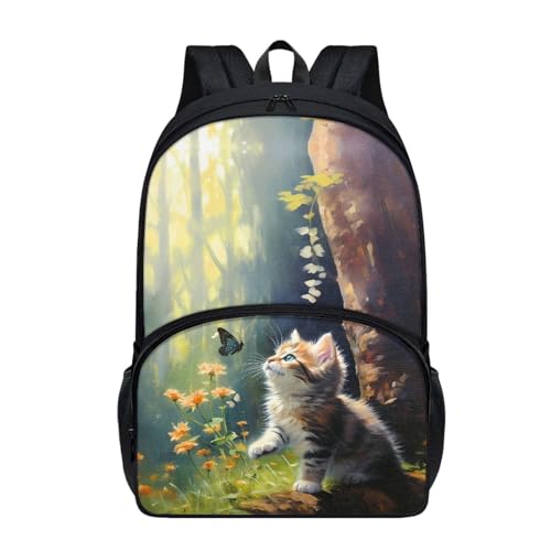 Dajingkj Schulrucksack Teenager Mädchen Jungen Drucken Schulranzen für Grundschule Mittelschule Rucksack Büchertasche Geeignet ab 1. Klasse von Dajingkj