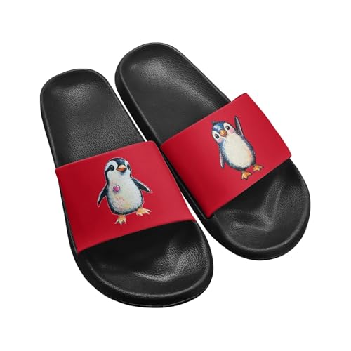 Dajingkj Shower Slides Herren Damen Neuartiger Pinguin Quick-Dry Outdoor EVA-Badeschuhe für Strand & Walking Personalisierte Soft Cushion Fußbett Bad Hausschuhe von Dajingkj