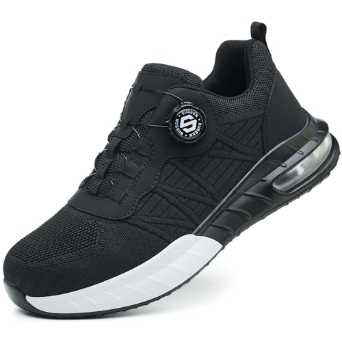 Dajingkj Sicherheitsschuhe Herren Damen Mode Drehknopf Leicht Arbeitsschuhe mit Stahlkappe Sommer Atmungsaktiv Mesh Schlagfeste und Durchtrittsichere Turnschuhe for Men Dajingkj Sicherheitsschuhe Herren Damen Mode Drehknopf Leicht Arbeitsschuhe mit Stahlkappe Sommer Atmungsaktiv Mesh Schlagfeste und Durchtrittsichere Turnschuhe for Men von Dajingkj