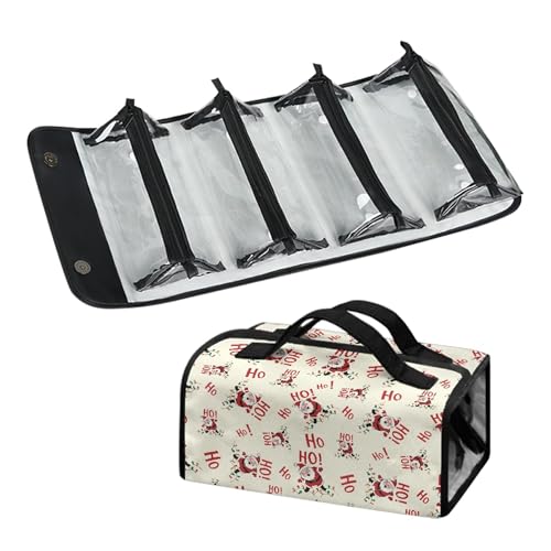 Faltbare Make-up-Tasche Reise-Organizer Aufrollbare wasserdichte Kosmetiktasche Damen Tragbare Toilettentasche aus Polyester Make-up-Pinsel und Hautpflegeprodukte von Dajingkj