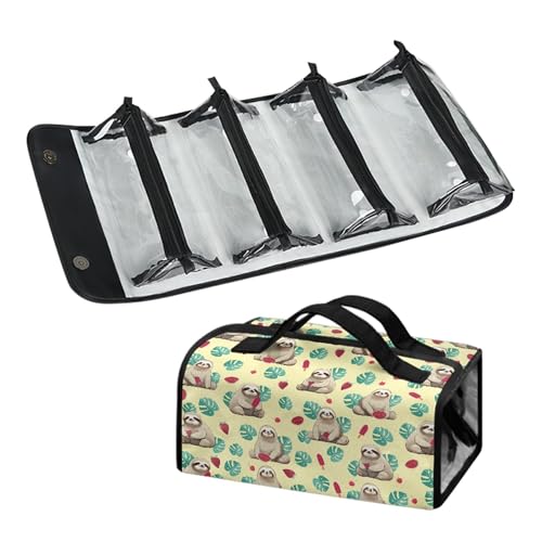 Große Hängende Make-up-Tasche Faltbare Reise-Organizer Aufrollbare Kosmetiktasche Damen wasserdichte Tragbare Toilettentasche aus Polyester Make-up-Pinsel und Hautpflegeprodukte von Dajingkj