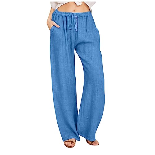 Dajowake Damen Leinenhose Lang Leicht Sommerhose Weitem Bein Bundfaltenhose Mode Einfarbig Freizeithose Oversized Locker Luftige Hose Musselin Yogahose Baumwolle Leinen Schnürhose Sporthose Dajowake Damen Leinenhose Lang Leicht Sommerhose Weitem Bein Bundfaltenhose Mode Einfarbig Freizeithose Oversized Locker Luftige Hose Musselin Yogahose Baumwolle Leinen Schnürhose Sporthose von Dajowake