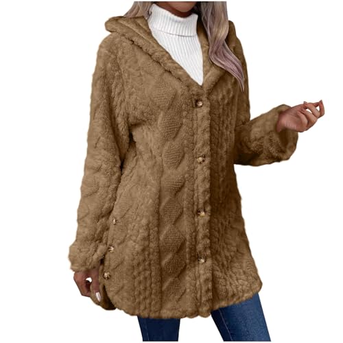 Dajowake Damen Winterjacke Warm Fleecejacke Teddyjacke Jacke mit Kapuze Mantel Hoodie Oversize Wintermantel Übergangsjacke Autumns Winter Kapuzenpullover Einfarbig Plüschjacke Knöpfe strickjacke Dajowake Damen Winterjacke Warm Fleecejacke Teddyjacke Jacke mit Kapuze Mantel Hoodie Oversize Wintermantel Übergangsjacke Autumns Winter Kapuzenpullover Einfarbig Plüschjacke Knöpfe strickjacke von Dajowake