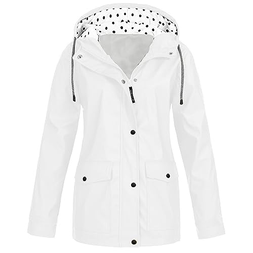 Regenjacke Damen Jacken Wasserdicht Regenmantel Winddichter Atmungsaktiv Regenparka Mütze Leichte Dünne Windbreaker Übergangsjacke Windjacke Trenchcoat Wandern Mountaineering Outdoorjacke Regenjacke Damen Jacken Wasserdicht Regenmantel Winddichter Atmungsaktiv Regenparka Mütze Leichte Dünne Windbreaker Übergangsjacke Windjacke Trenchcoat Wandern Mountaineering Outdoorjacke von Dajowake