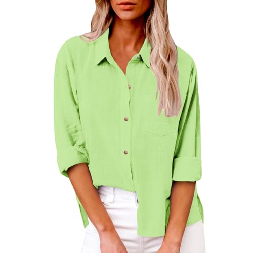 Sommer Oberteil Damen Leinenbluse 3/4 Arm V-Ausschnitt Bluse Lockere Casual Tops Tees Leicht Knöpfe Tshirt Baumwolle Leinen Sportshirt Fashion Shirts Angebote Tages blitzangebote Sommer Oberteil Damen Leinenbluse 3/4 Arm V-Ausschnitt Bluse Lockere Casual Tops Tees Leicht Knöpfe Tshirt Baumwolle Leinen Sportshirt Fashion Shirts Angebote Tages blitzangebote von Dajowake