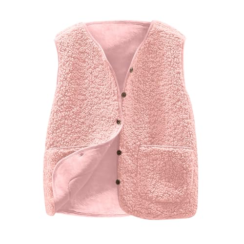 Teddy Fleece Weste Damen Fleeceweste Autumns Winter Laufweste Ärmellos Westen Warm Einfarbig Teddyweste Kurz Knöpfe Fellweste Trachtenweste Bequeme Damenweste Pelzjacke mit Taschen Teddy Fleece Weste Damen Fleeceweste Autumns Winter Laufweste Ärmellos Westen Warm Einfarbig Teddyweste Kurz Knöpfe Fellweste Trachtenweste Bequeme Damenweste Pelzjacke mit Taschen von Dajowake