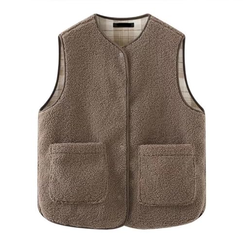 Teddy Fleece Weste Damen Fleeceweste Autumns Winter Laufweste Ärmellos Westen Warm Einfarbig Teddyweste Kurz Knöpfe Fellweste Trachtenweste Bequeme Damenweste Pelzjacke mit Taschen Teddy Fleece Weste Damen Fleeceweste Autumns Winter Laufweste Ärmellos Westen Warm Einfarbig Teddyweste Kurz Knöpfe Fellweste Trachtenweste Bequeme Damenweste Pelzjacke mit Taschen von Dajowake