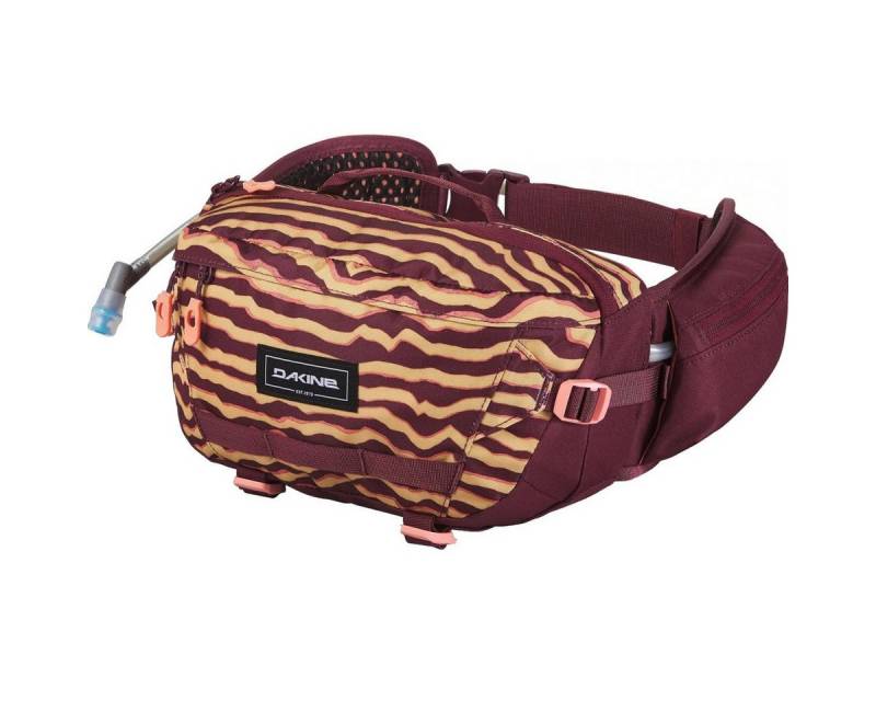 Dakine Gürteltasche Hot Laps Hüfttasche 5 Liter OCHRE STRIPE/PORT weinrot von Dakine