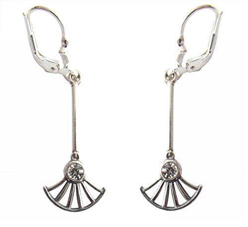 Art Deco Damen Ohrringe 925 Sterlingsilber Schmuckkristall von Dakota House