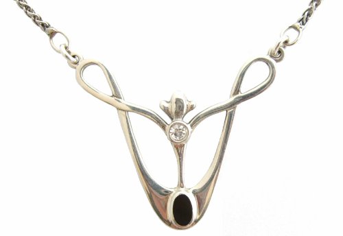 Collier Stil Archibald Knox 925 Silber Englischer Jugendstil von Dakota House