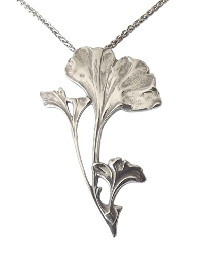 Dakota House Halskette 925 Silber Jugendstil Ginkgo von Dakota House