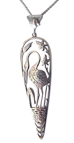 Dakota House Halskette 925 Silber Jugendstil Kranich von Dakota House