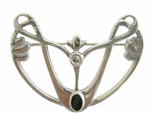 Brosche Englischer Jugendstil im Stil Knox 925 Silber von Dakota House