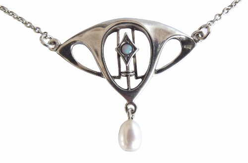 Collier 925 Silber Opal Perle deutscher Jugendstil von Dakota House