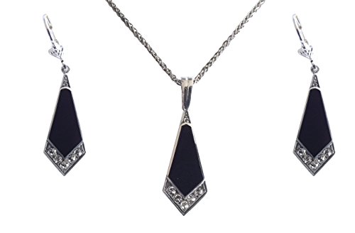 Schmuckset Damen 925 Sterlingsilber Art Deco Stil von Dakota House
