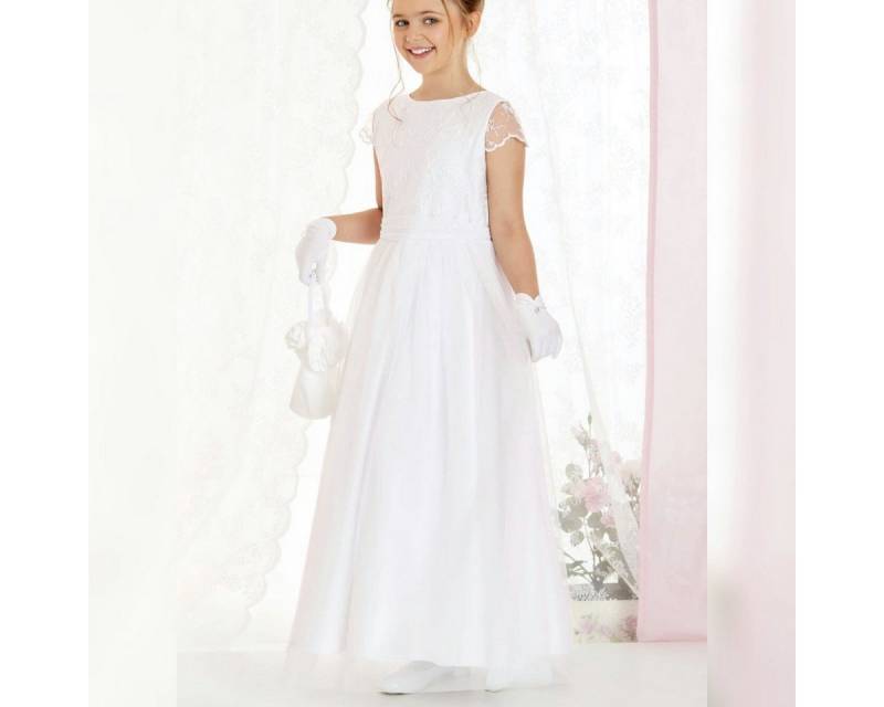 Dalary Partykleid Blumenmädchenkleid Kommunionkleid Dalary DK-310 Weiß von Dalary