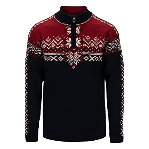 Dale of Norway 140th Anniversary Sweater Men Größe XXL Navy/red Rose/Off White von Dale of Norway