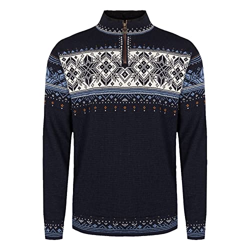 Dale of Norway Blyfjell Unisex Sweater Größe XL navy-blue shadow-off white von Dale of Norway