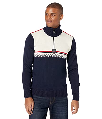 Dale of Norway Herren Lahti Pullover, Navy-Off White-Raspberry, XL von Dale of Norway