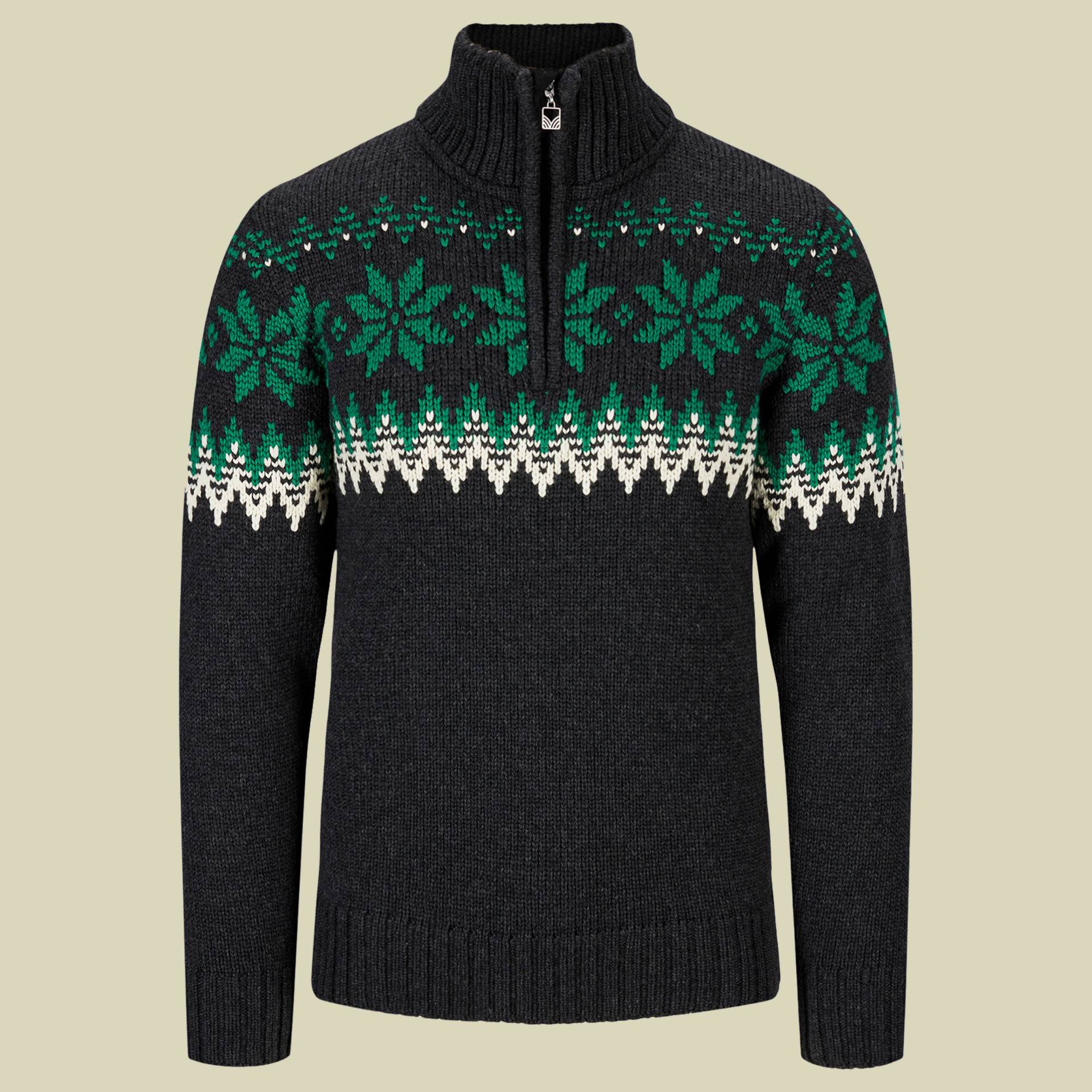 Myking Sweater Men Größe L  Farbe dark charcoal/bright green/off white von Dale of Norway