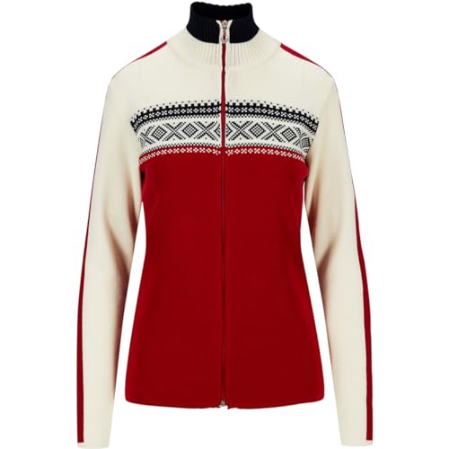 Dale of Norway W Dystingen Jacket Rot - Merino Sportliche nachhaltige Damen Merino Jacke, Größe M - Farbe Raspberry - Of von Dale of Norway