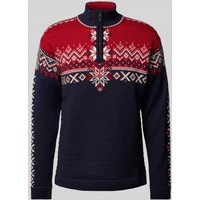 Dale of Norway Wollpullover mit Troyer-Kragen in Dunkelblau, Größe XXL von Dale of Norway