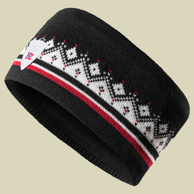 Moritz Headband one size schwarz - Farbe darkcharcoal rasperry offwhite von Dale of Norway