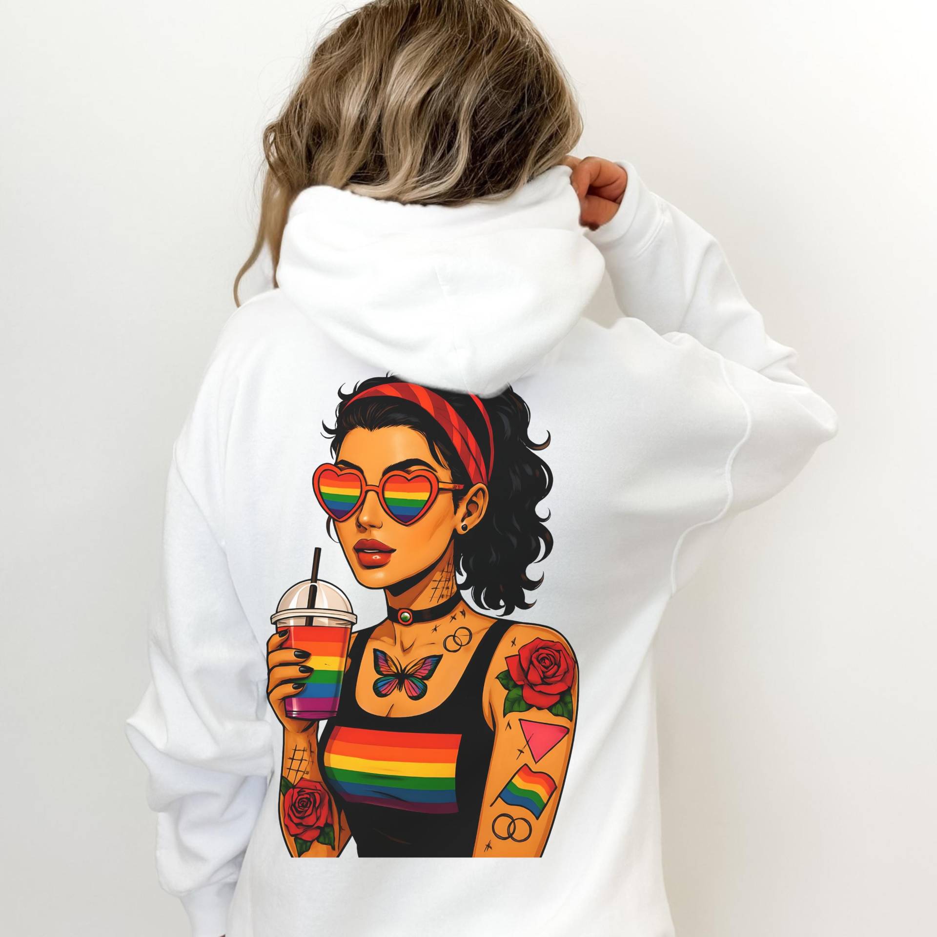 Regenbogen Hoodie, Pride Merch Rainbow Hoodie Lgbtq Zip Up Statement Queer Fashion Gay Lesbian Pulli Regenbogen Hoodie, Pride Merch Rainbow Hoodie Lgbtq Zip Up Statement Queer Fashion Gay Lesbian Pulli von DaliNaya