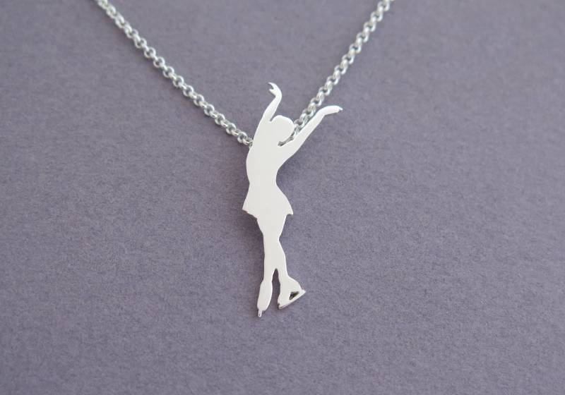 Eiskunstlauf Halskette - Schlittschuh Sterling Silber von DaliaShamirJewelry