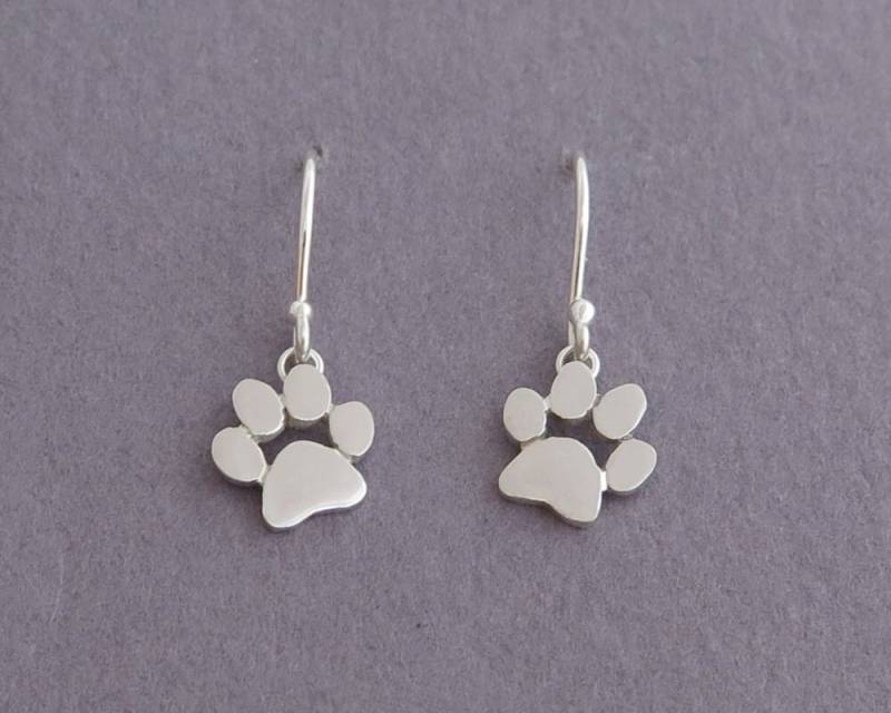 Pfotenabdruck Ohrringe - Sterling Silber Katzen Und Hunde Pfoten Haustier Schmuck Tierliebhaber Geschenk von DaliaShamirJewelry