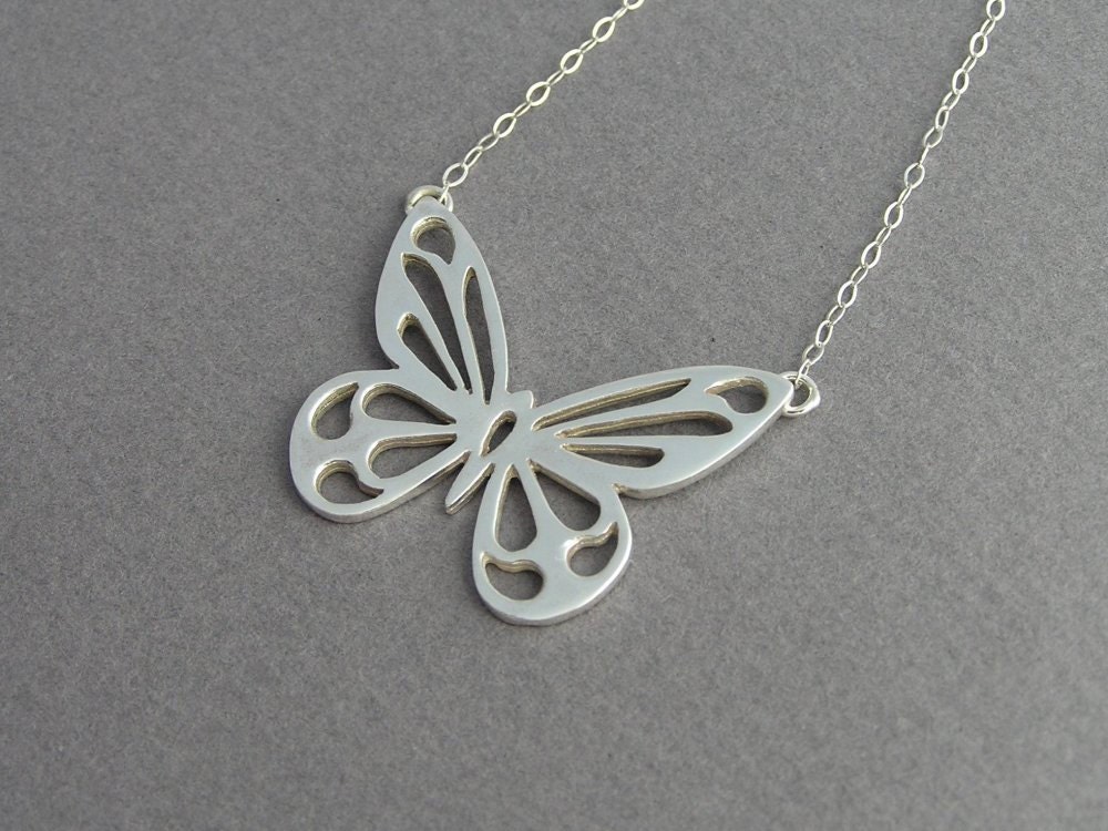 Schmetterling Halskette Anhänger - Sterling Silber Schmuck Handgemachte von DaliaShamirJewelry