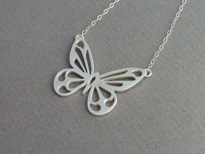 Schmetterling Halskette Anhänger - Sterling Silber Schmuck Handgemachte von DaliaShamirJewelry