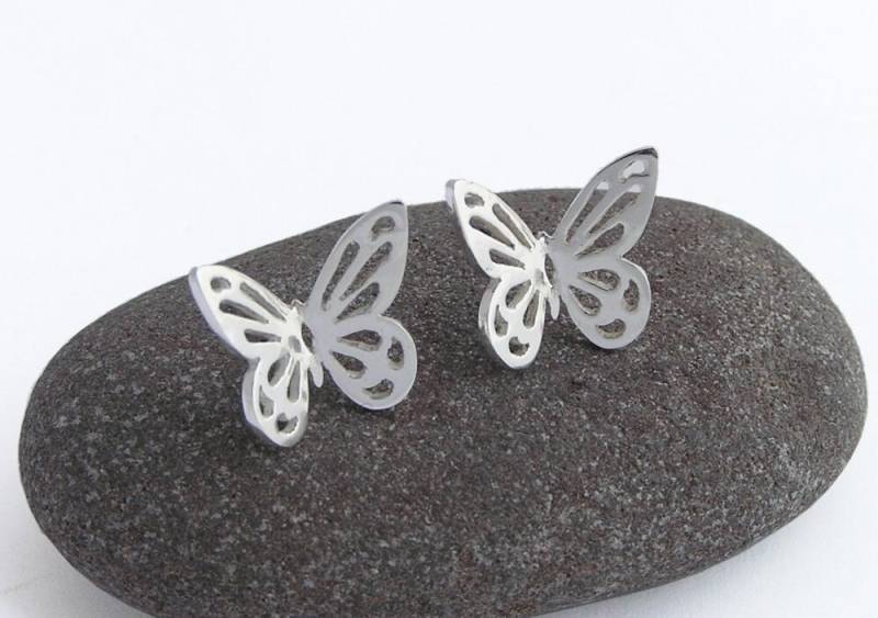 Schmetterling Ohrringe - Lacy Ohrstecker Sterling Silber Post von DaliaShamirJewelry